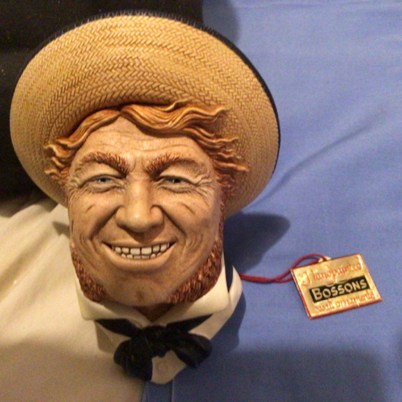 Bossons Jolly Tar Vintage 1988 England Chalkware Head with Tag Vintage Wall Art - Picture 5 of 9